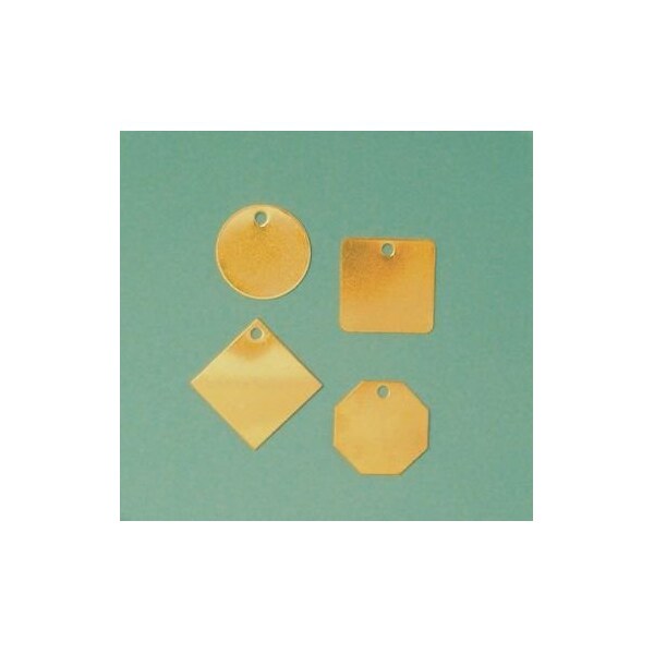 Accuform BLANK BRASS ID TAGS CIRCLE 1 14 in TDB204 TDB204 - main